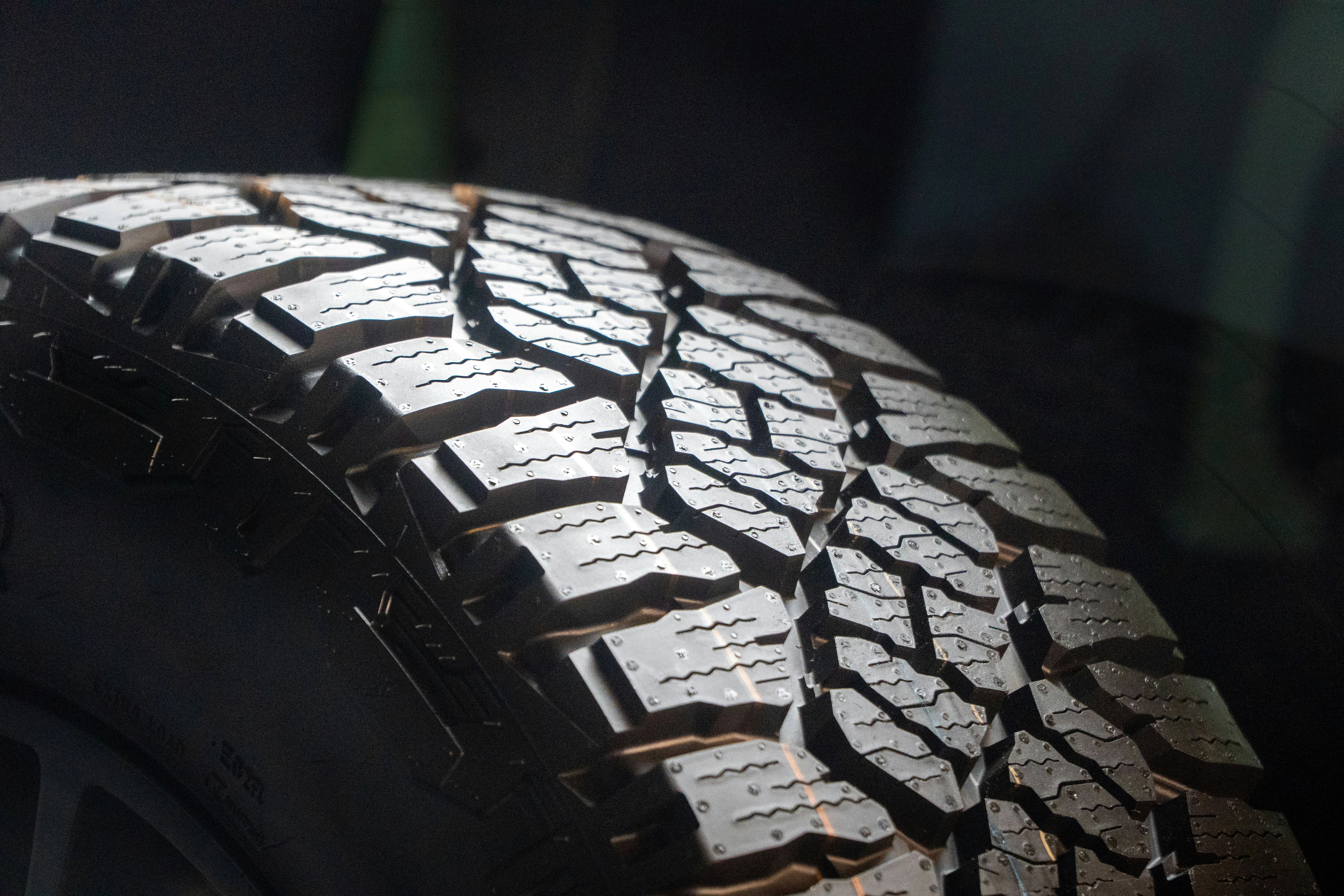 Close-up tyre texture pattern